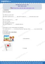 Đề thi giữa kì 1 Tiếng Anh 4 - Đề số 4